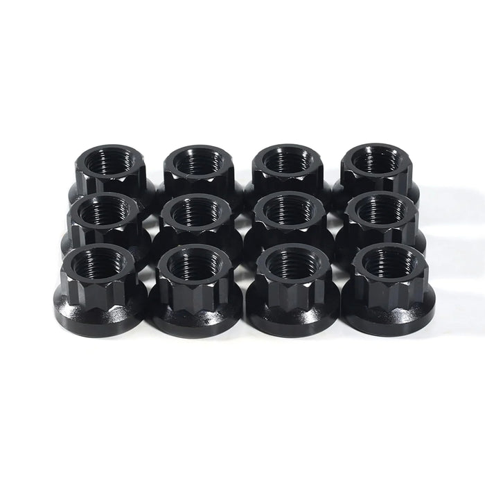 12-Point Nuts M12 x 1.25 Thread, Socket Size 16mm, 0.925 in. collar diameter, x 12 pcs