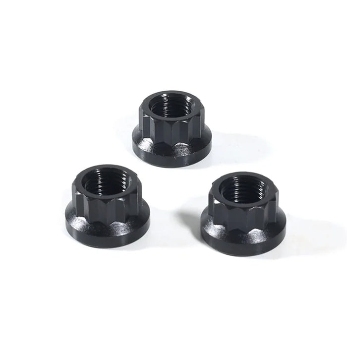 12 Point Nuts 7/16"-20, 0.6 in. flange, Socket Size 1/2" x 3 pcs